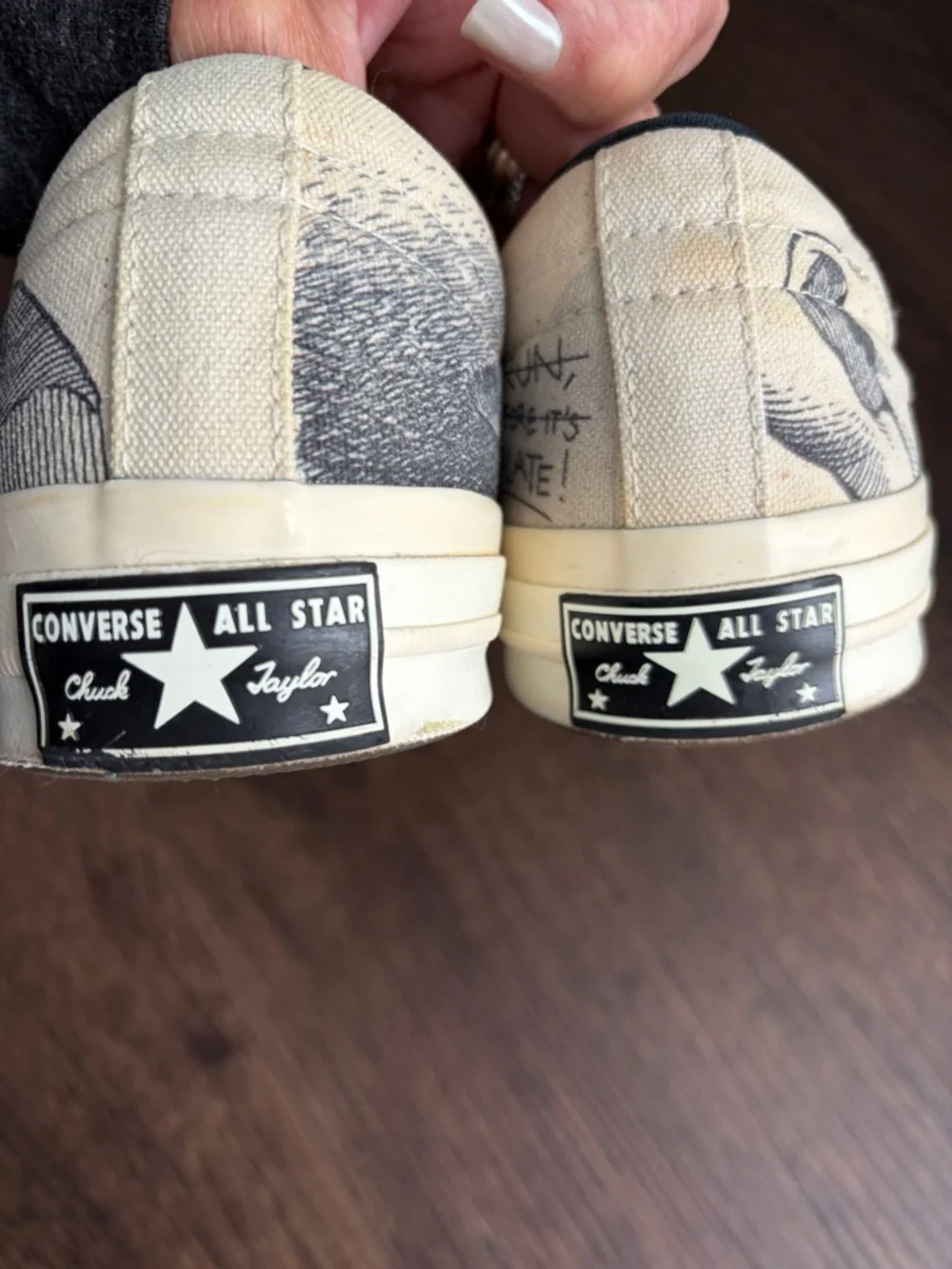 Converse Artist Series Canvas Low-Top Sneakers - Black & Cream - Picture 3 of 6